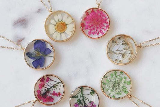 Delicate Bloom Resin Necklace